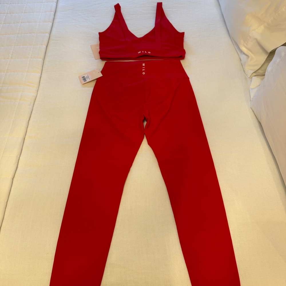 Brand New Wilo The Label Ribbed 7/8 Leggings & Sport Bra Set - Size Medium - Picture 6 of 8